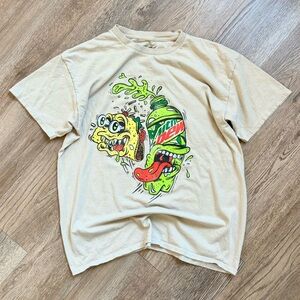 Mountain Dew Graffiti Graphic Beige T-Shirt